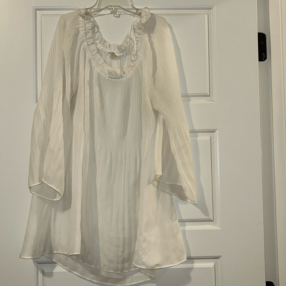 Sheer White Long Sleeve Top